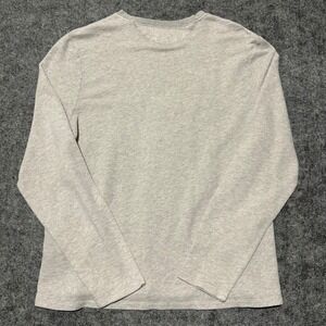 Jack Spade Warren Street Grey Waffle Knit Long Sleeve Shirt Size XL Retro